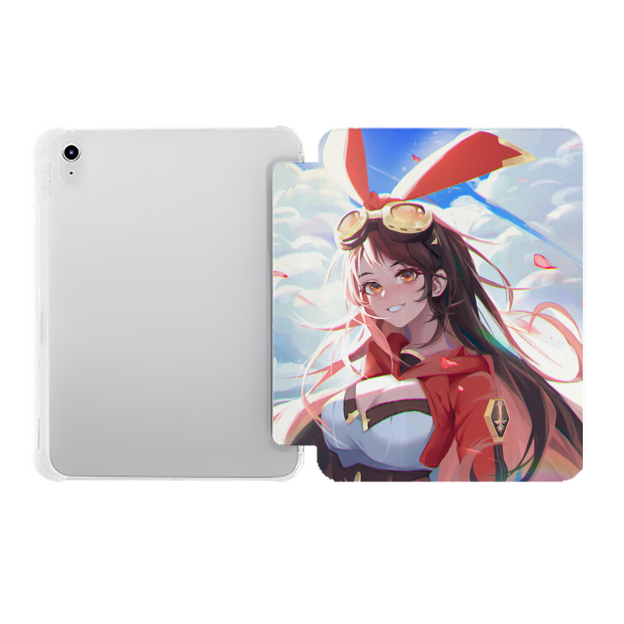 げんし神 genshin IPad ケース ペン収納付き 三つ折りスタンド PUレザー×シリコン 対応機種9.5/10.5/10.9インチ